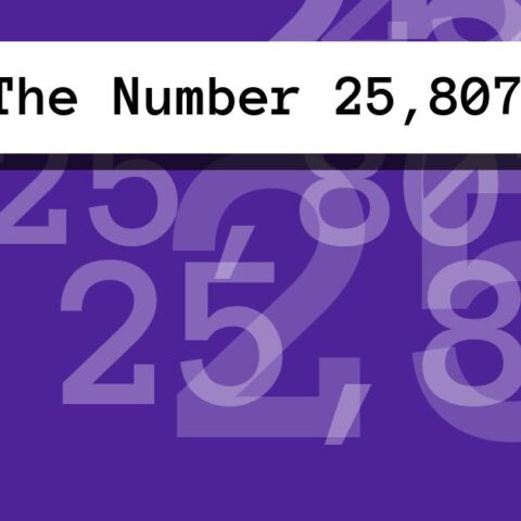 About The Number 25,807