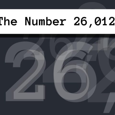 About The Number 26,012