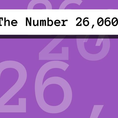 About The Number 26,060