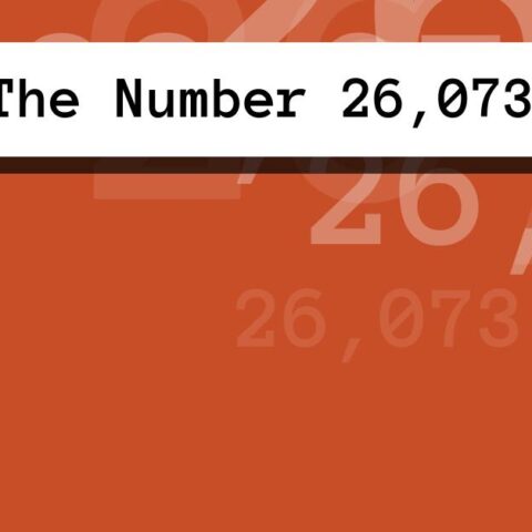 About The Number 26,073