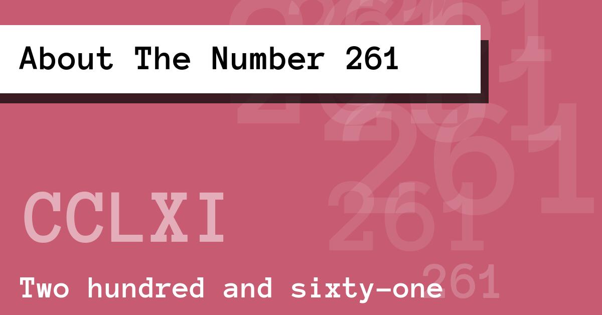 About The Number 261