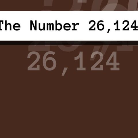 About The Number 26,124