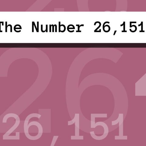 About The Number 26,151