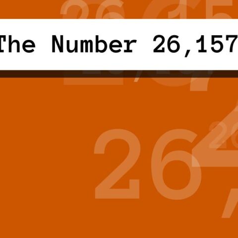 About The Number 26,157