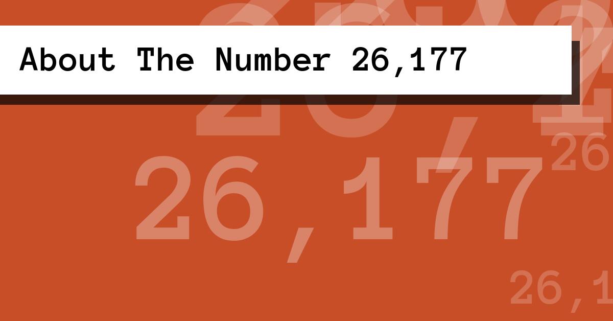 About The Number 26,177