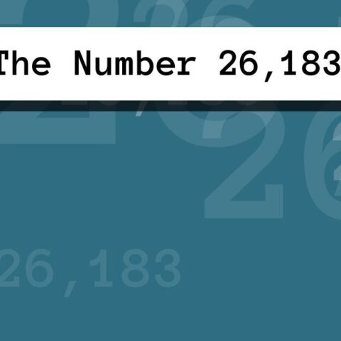 About The Number 26,183
