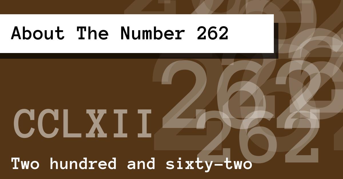 About The Number 262