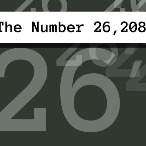 About The Number 26,208