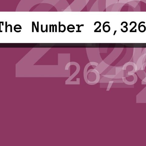 About The Number 26,326