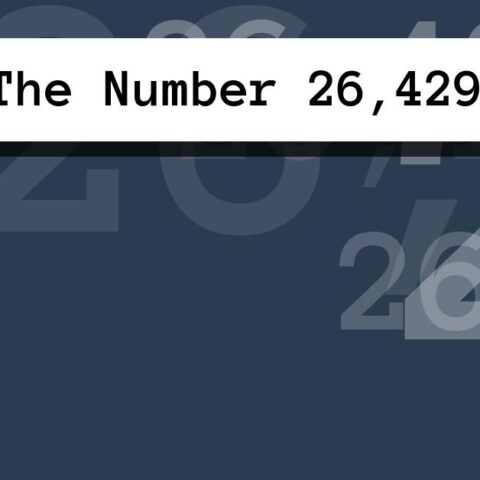 About The Number 26,429