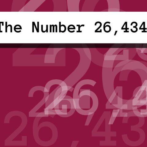 About The Number 26,434