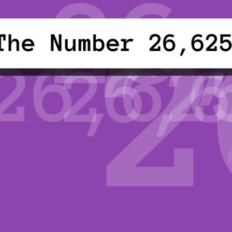 About The Number 26,625