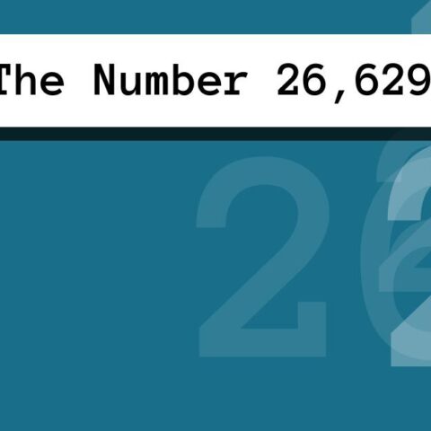 About The Number 26,629
