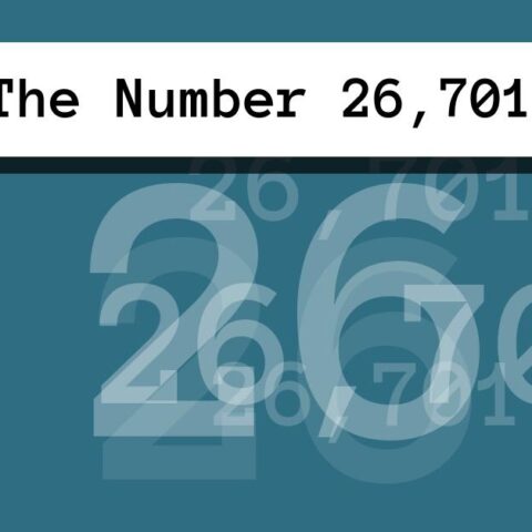 About The Number 26,701