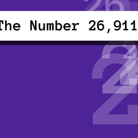 About The Number 26,911