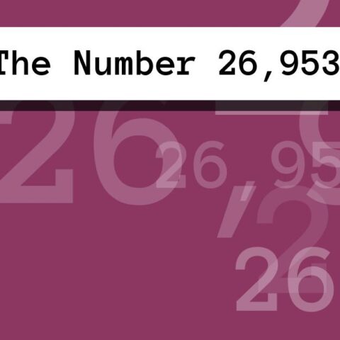 About The Number 26,953