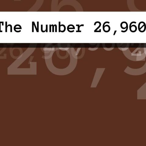 About The Number 26,960