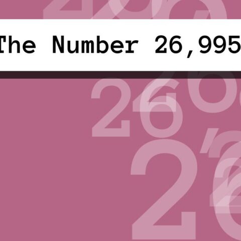 About The Number 26,995