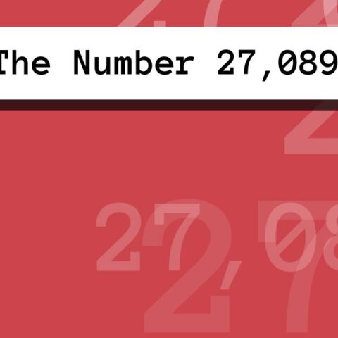 About The Number 27,089