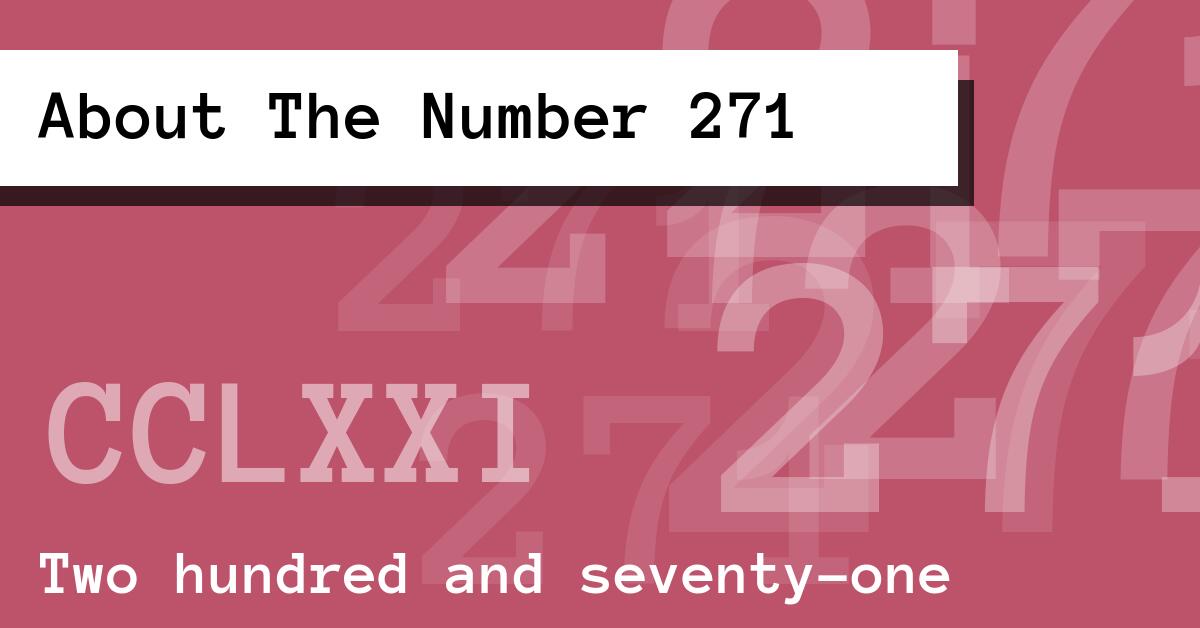 About The Number 271