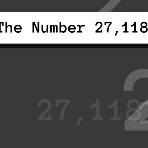 About The Number 27,118