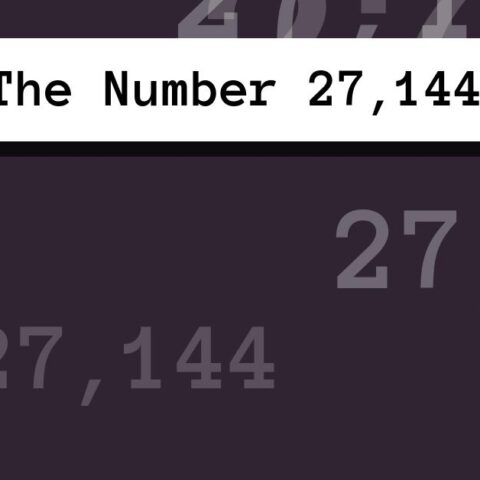 About The Number 27,144