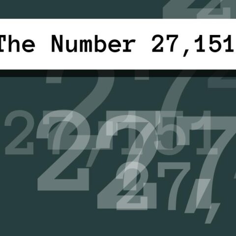 About The Number 27,151