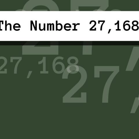 About The Number 27,168
