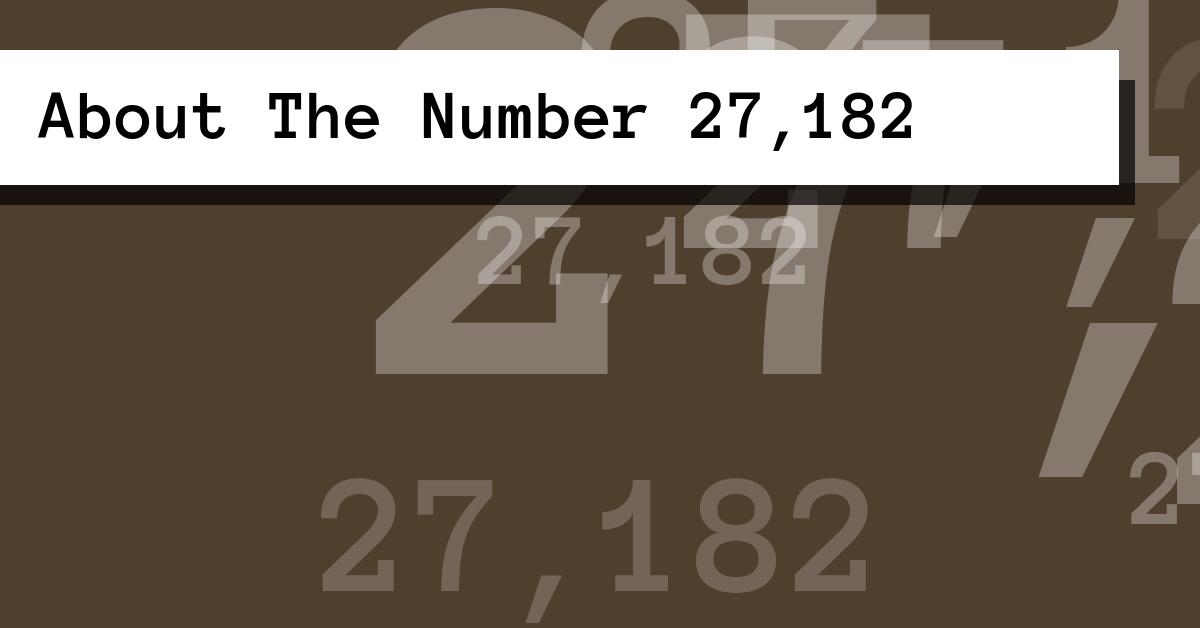 About The Number 27,182