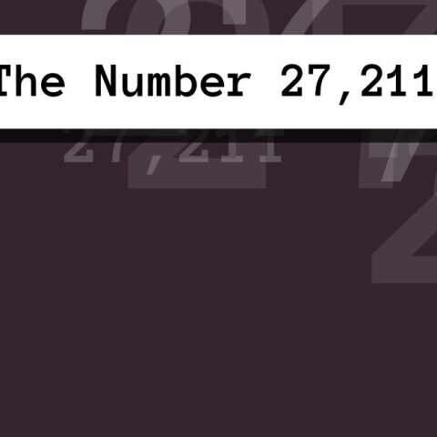 About The Number 27,211