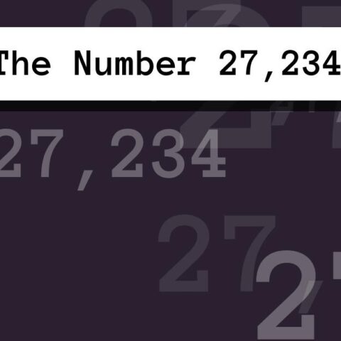 About The Number 27,234