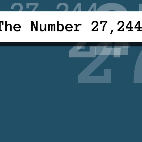About The Number 27,244