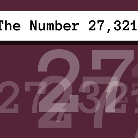 About The Number 27,321
