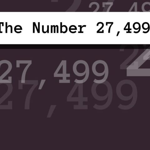About The Number 27,499