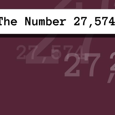 About The Number 27,574