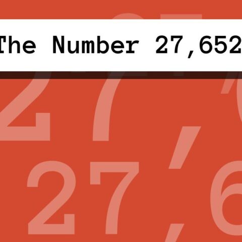 About The Number 27,652
