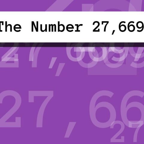 About The Number 27,669