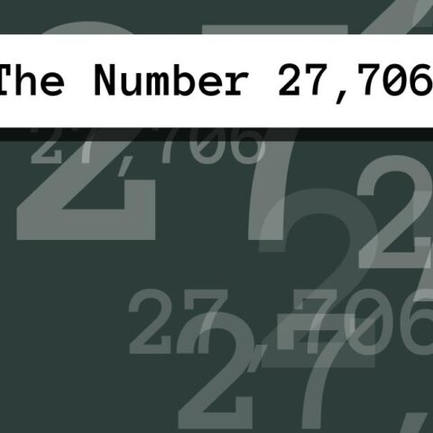 About The Number 27,706