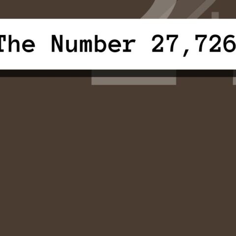About The Number 27,726