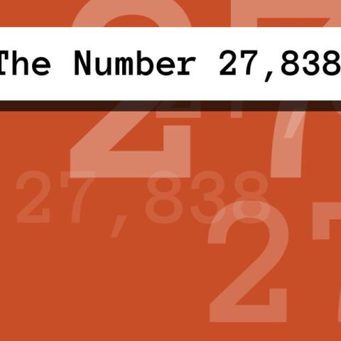 About The Number 27,838