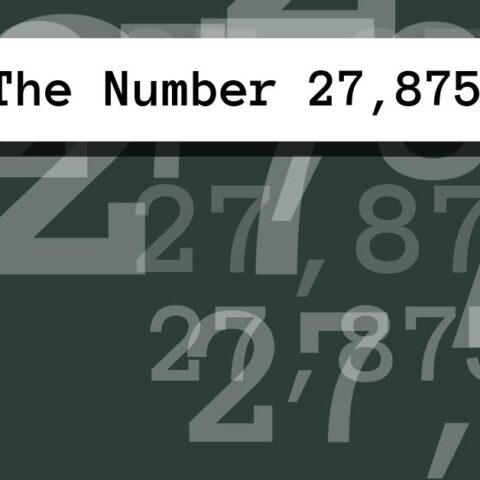 About The Number 27,875