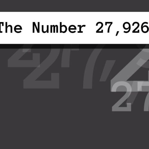 About The Number 27,926