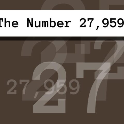 About The Number 27,959