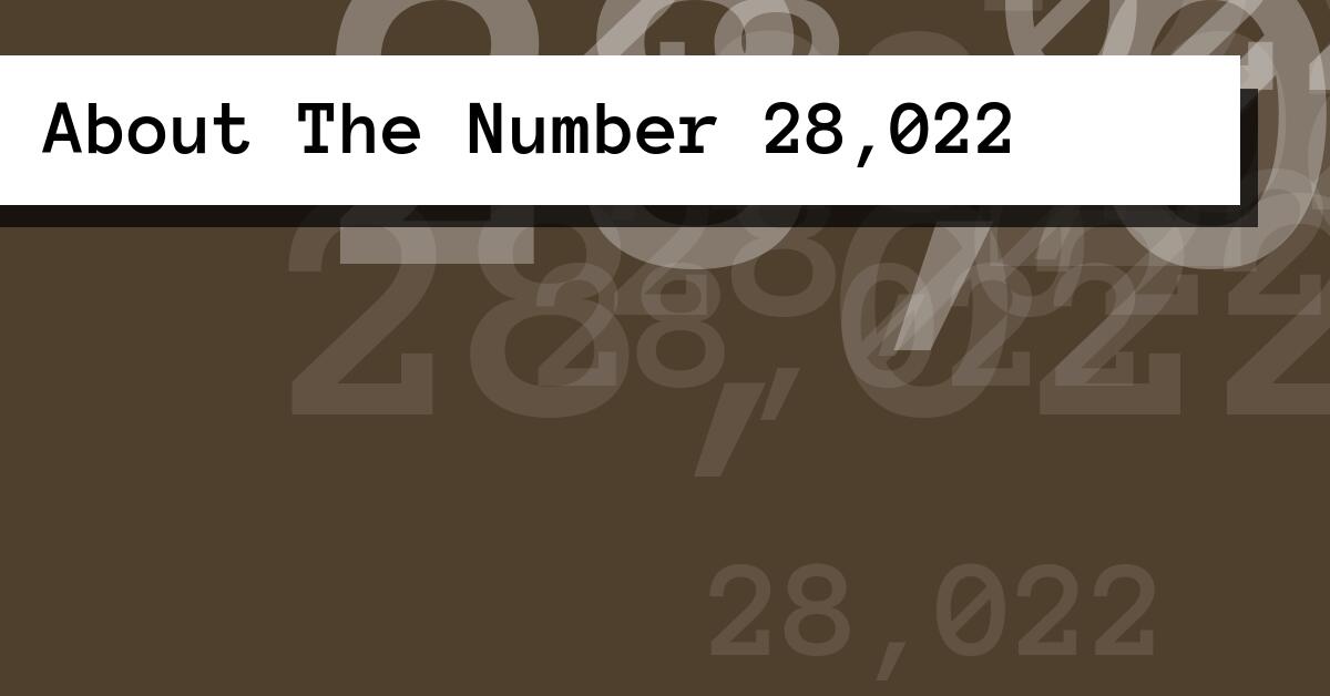 About The Number 28,022