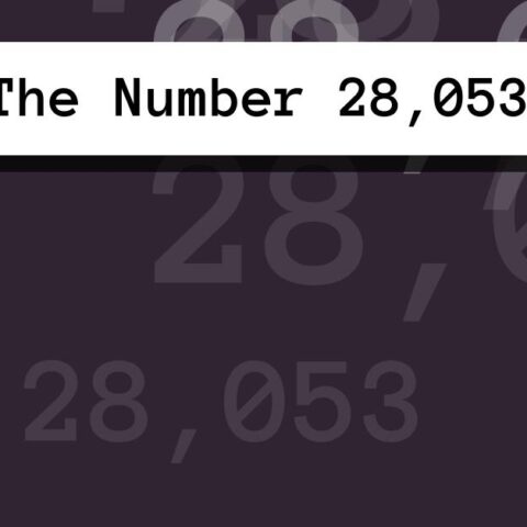 About The Number 28,053