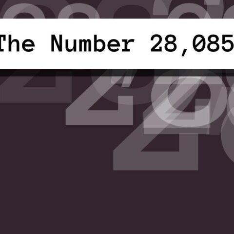 About The Number 28,085
