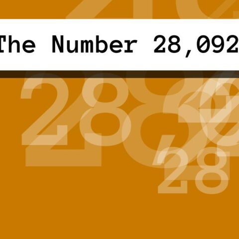 About The Number 28,092