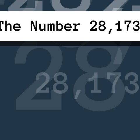 About The Number 28,173