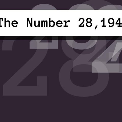 About The Number 28,194