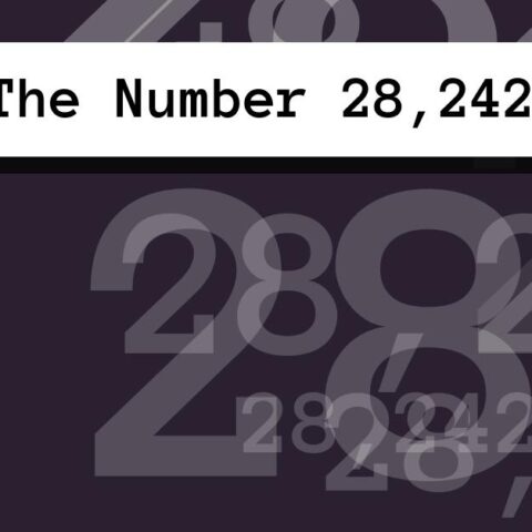 About The Number 28,242